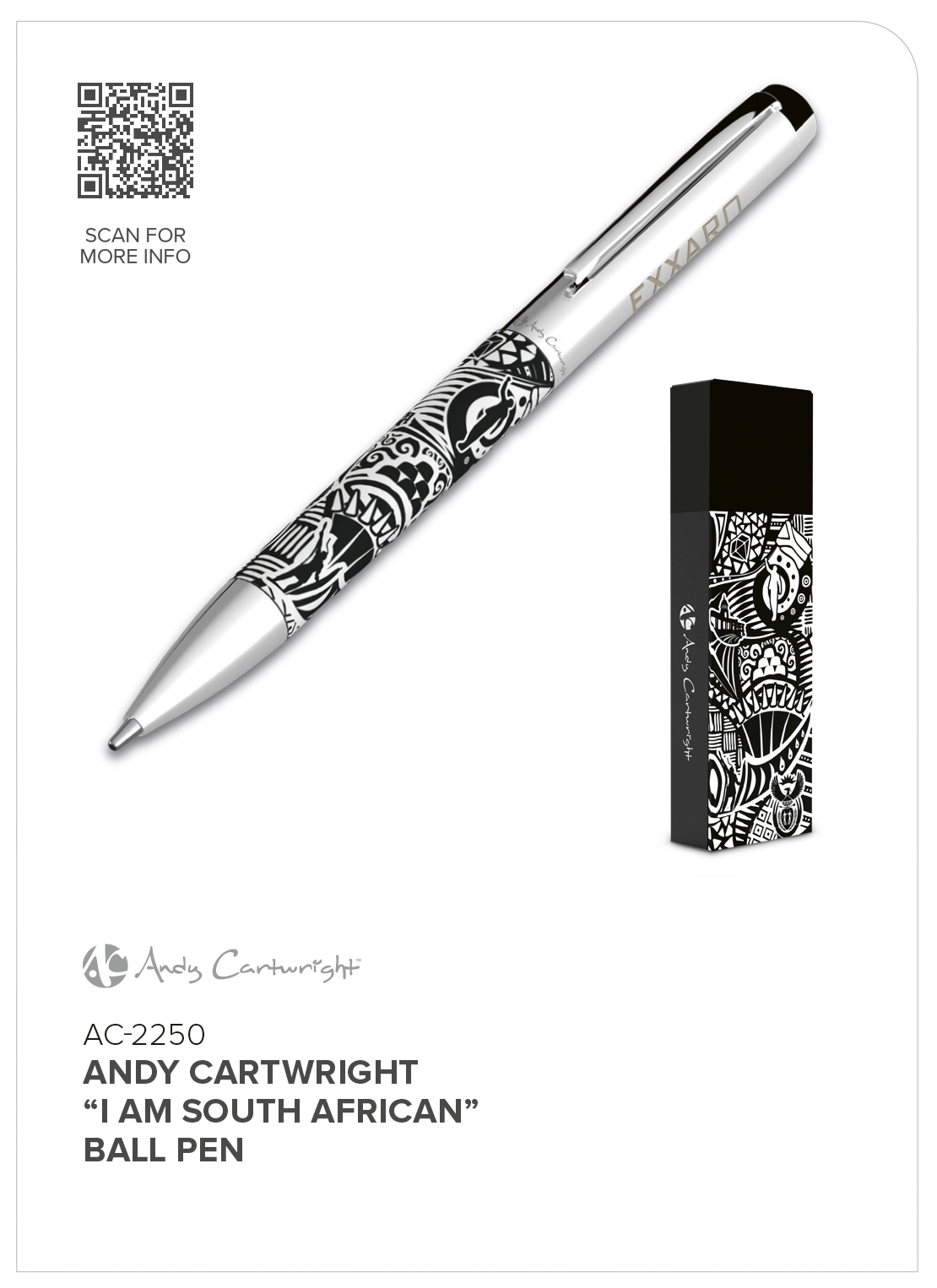 Andy Cartwright 'I Am South African' Ball Pen